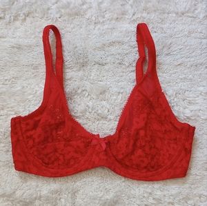 Victoria's Secret Red Lace Bra